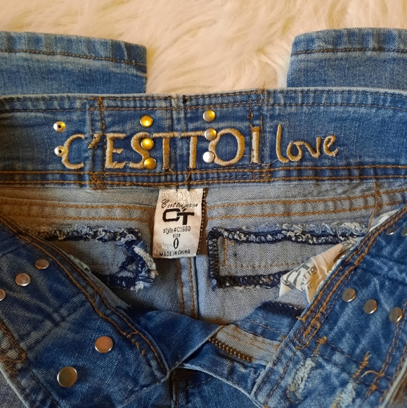 C' est TOI Jeans with Crystal Jewels - Picture 5 of 15